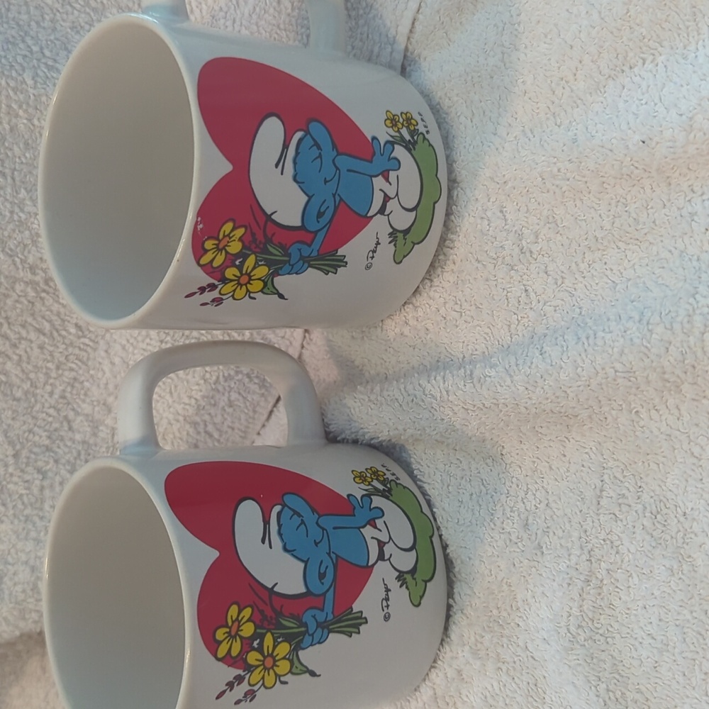 Smurfs Heart Mug Set - White - Picture 2 of 7